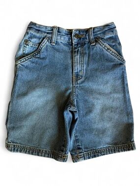 Sonoma Boys Carpenter Denim Shorts Size 6 Blue Adjustable Waist EUC